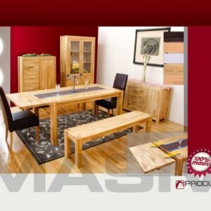 Milano Dining Set (oak-zinc)