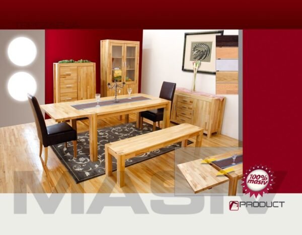 Milano Dining Set (oak-zinc)