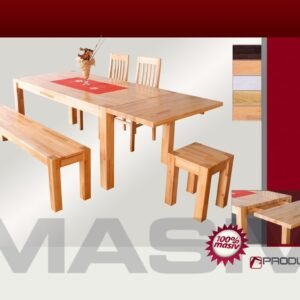 Milano Dining Table (oak-zinc)