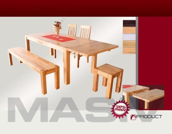Milano Dining Table (oak-zinc)